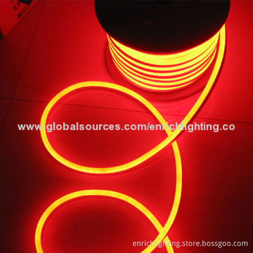 Yellow Color Jacket Flexible LED Neon Tube Lights with 16 x 28mm Size, IP65 Rate and 5W/m PowerNew